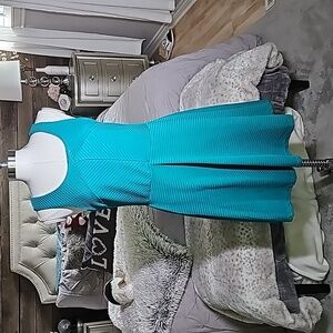 Teal stretchy dress by The Limited